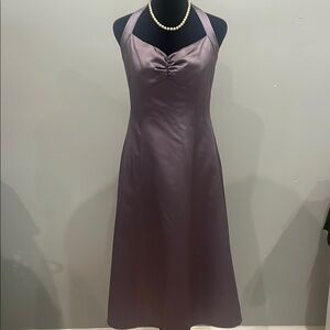 Elegant Plum purple Halter Dress /prom formal style